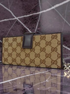GUCCI Monogram Canvas/Leather Long Wallet ❤️‍🔥